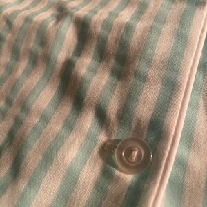 Carole Vintage Striped  blue /white Pajamas  pant set XL paper tag NOS